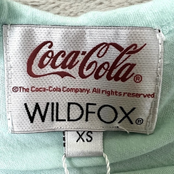 Wildfox Lyla Drink Coke® Soothing Sea Cotton Graphic Tank Top -Size X Small, NWT - Picture 9 of 15